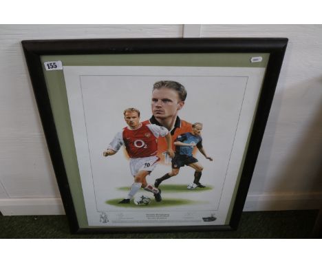 Framed print Dennis Bergkamp Arsenal and Holland by Gary Brandham 