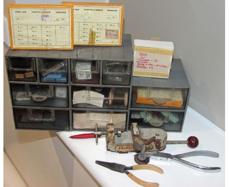 Collection of Vintage Watchmakers Parts &amp; Tools