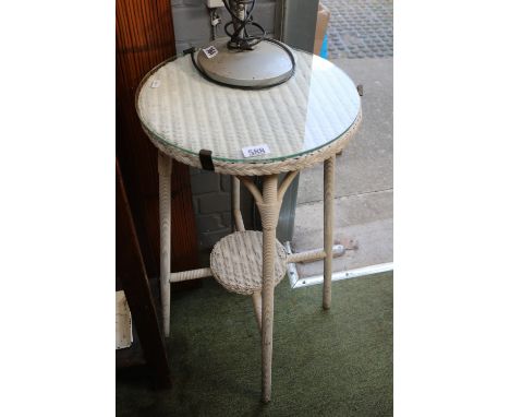 Lloyd Loom Woven Circular table with under tier 