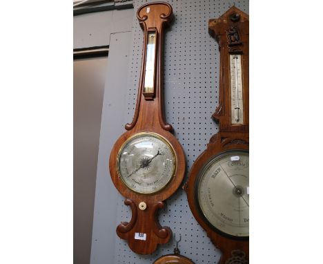 Mahogany cased Barometer by Fillinger of Ely with Silvered dial 