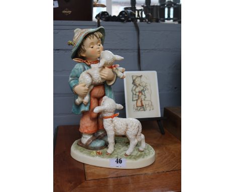 Goebel blow up Shepherds Boy Limited edition 887 of 1250 with Easel and box 64/III 