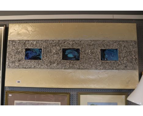Modernist Abstract Mixed Media on canvas signed to bottom right 