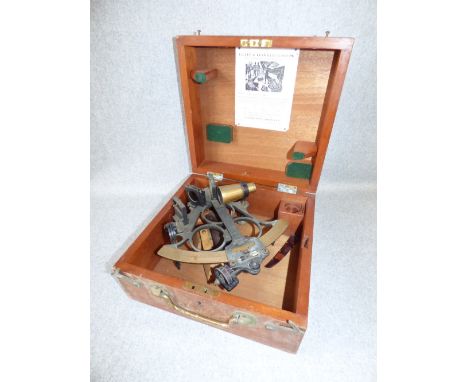 Sextant in fitted oak case