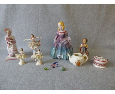 3 Dresden ballerina figures Goebel figure etc