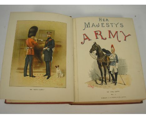 RICHARDS, Walter - Her Majesty's Army,: 2 vols.,  Illustrated with chromolith. plts. after G.D.Giles, cl., 4to., n.d.; DICKEN
