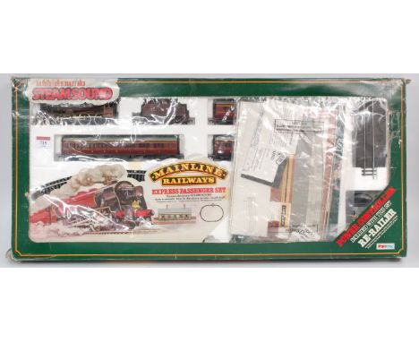 A Mainline 'Royal Scot' express passenger set, engine with Steamsound, No. 6100 in LMS red, 3 coaches, track, power controlle