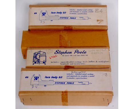 Collection of 3 various Stephen Poole and 1 other white metal and brass locomotive kit group, to include Stephen Poole near f