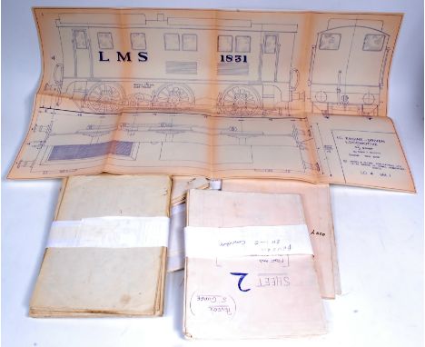 Collection of various model engineering drawings, to include Don Young 5" Inch Gauge Jack or Jill Drawings, Edgar Westbury Sh
