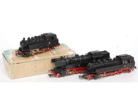 A Fleischmann H0 3-rail 1165 DB BR65 2-8-4T No. 65 018, Marklin digital chip fitted, in replacement box (G), a Marklin 3096.1