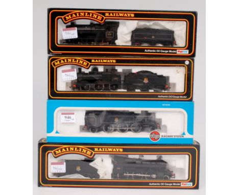 An Airfix 61xx 2-6-2T No. 6109 in BR lined black (VG,BVG), a Collett 0-6-0 No. 2213  in BR lined black (VG,BG), a Mainline 53