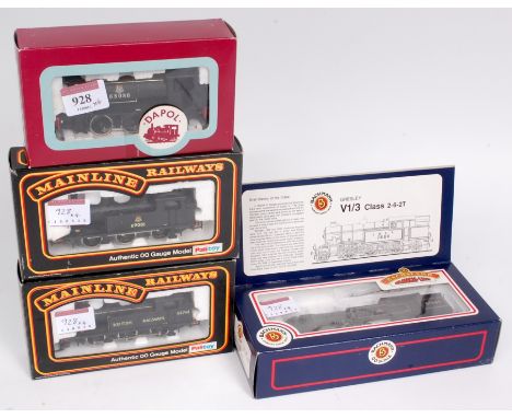 A Dapol J94 0-6-0ST, BR black No. 68080 (VG,BVG), a Mainline J72 0-6-0T, BR black No. 68745 (VG,BVG), another No. 69001 (VG,B