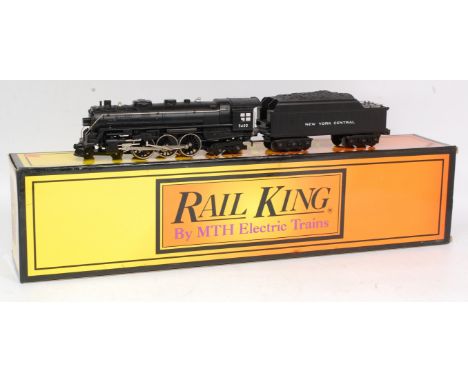 Rail King by MTH 0 gauge black New York Central 4-6-4 Hudson steamer No. 5405 with electronic whistle, complete with operatin