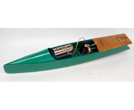 Scratch built Steam Launch, comprising of wooden hull fitted with horizontal in line steam boiler connected to a single cylin