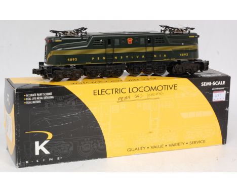K Lines gauge 0 dark green Pennsylvania 4-6-6-4 electric loco No. 4892 with pantographs (VG-BG) complete with instruction she