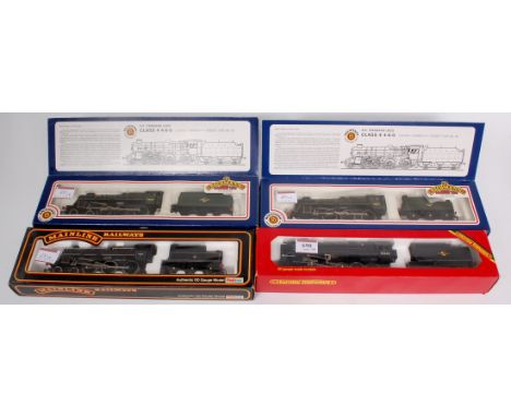 A Hornby R065 'Evening Star' 2-10-0 repainted black as No. 92240 (VGR,BG), a Mainline BR Standard Class 4 4-6-0 No. 75006 in 