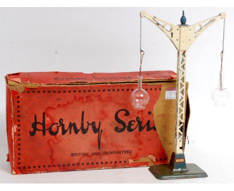 Hornby 1927/28 No. 2 lamp standard grey/blue base, finial and ratchet panel replacement bulbs (G-BP)