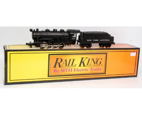 Rail King by MTH 0 gauge  black New York Central 0-8-0 switch engine No. 415 with electronic whistle, complete with operating