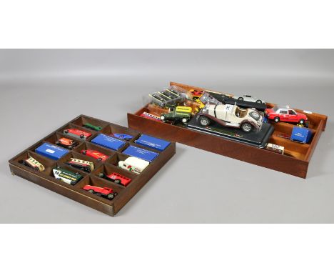A collection of Diecast model cars and vans to include boxed Corgi examples.