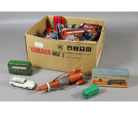 A box of assorted Diecast model/toy cars including Dinky and Corgi etc.