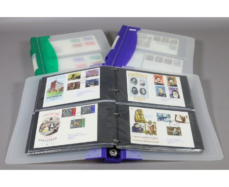 Stamps; three albums of first day covers including railway, Jane Austin and British paintings etc.