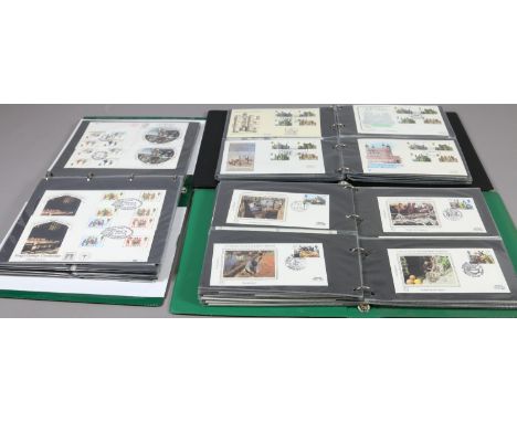 Stamps; three albums of first day covers including butterflies, commemorative, British flowers and British historic buildings
