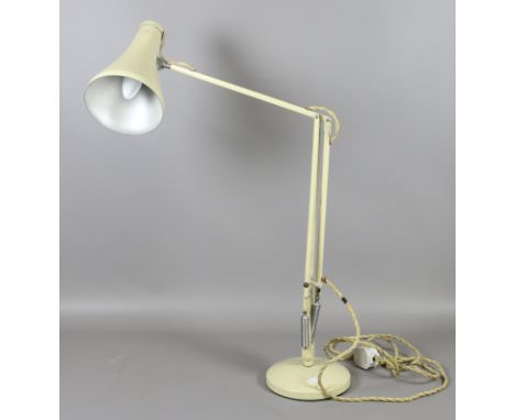 A vintage anglepoise desk lamp and shade.
