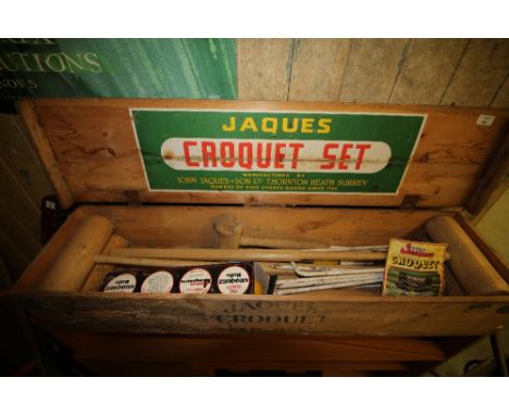 Vintage Croquet set in wooden box, by Jaques 