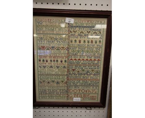 Alphabet Sampler - 1734
