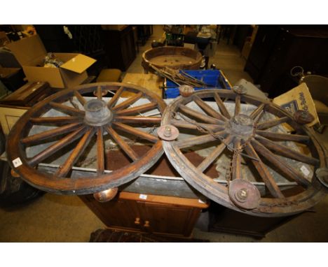 2 cartwheel light fittings