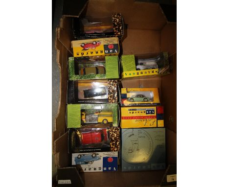 Box of various Vanguard Model cars inc Austin Centenary set AU2002