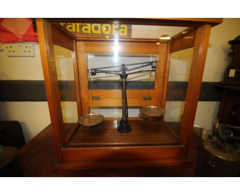 Cased chemist scales