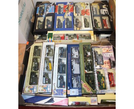 Two trays of mixed Lledo diecasts to include D-Day Anniversary gift set, British Army Collection and RAF examples