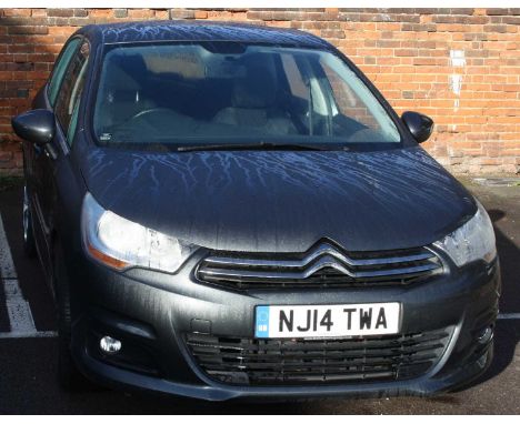 A Citroen C4 VTi five-door metallic grey hatchback, 1.6L, reg. NJ14TWA, first registered March 2014, MOT valid until 3rd Janu