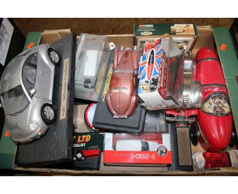 One tray of mainly mixed boxed and loose diecast to include Model Zone Corgi and others, specific examples to include a Corgi