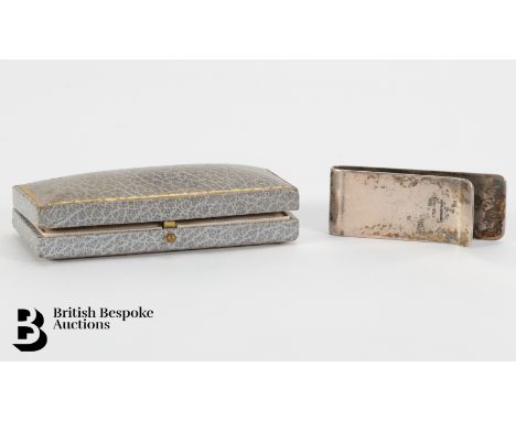 Asprey &amp; Co sterling silver book mark, Birmingham assay mark dated 1934 housed in the original box together with a sterli
