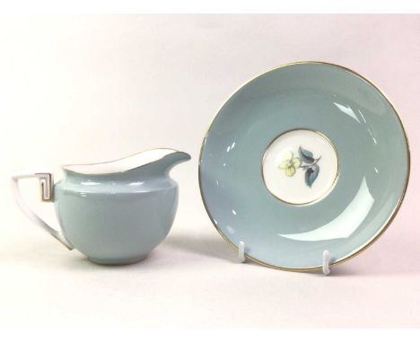 GROUP OF ROYAL WORCESTER DINNER WARE, in the Woodland pattern, comprising cups, saucers, side plates, cream and sugar