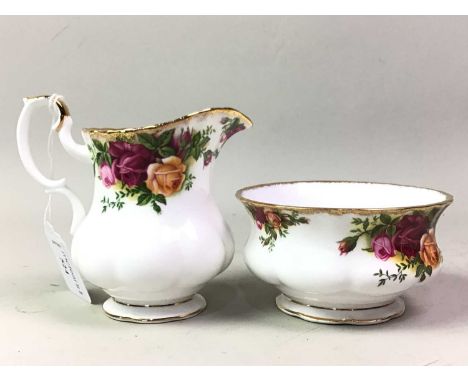 ROYAL ALBERT TEA SERVICE, OLD COUNTRY ROSES PATTERN  comprising six cups, six saucers, six side plates, sugar, cream, bonbon 