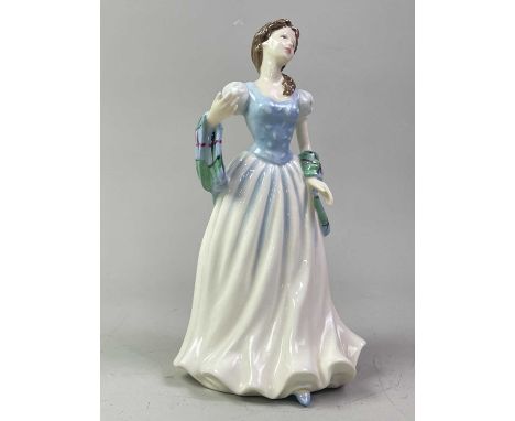COLLECTION OF SIX ROYAL DOULTON FIGURES, ALONG WITH TWO ROYAL WORCESTER AND A COALPORT FIGURE including Flower of Scotland, A
