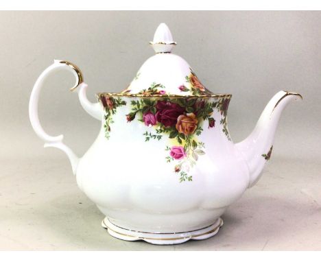 ROYAL ALBERT TEA AND DINNER WARE, OLD COUNTRY ROSES PATTERN  including cups, saucers, plates, bowls, sugar and cream 