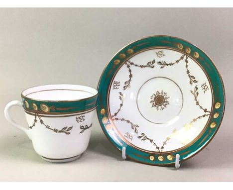 VICTORIAN CERAMIC TEA SERVICE, comprising eight cups, eleven saucers, eleven side plates, six cake plates, teapot, sugar bowl