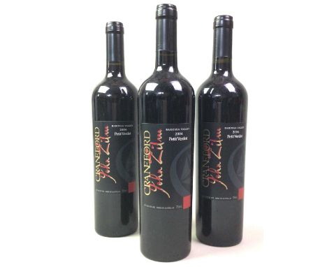 NINE BOTTLES OF VINTAGE AUSTRALIAN WINE, JOHN ZILM CRANEFORD BAROSSA VALLEY 2004 PETIT VERDOT each bottle = 14% vol, 750mlQty