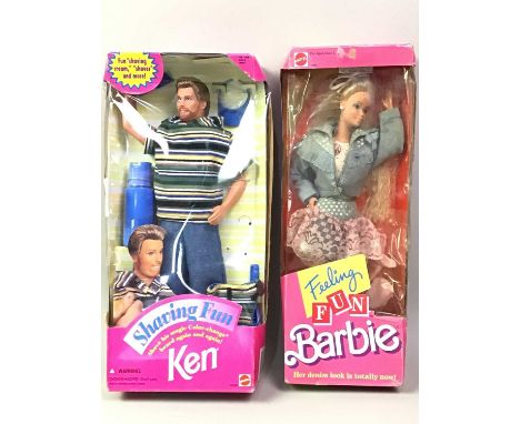 FEELING FUN BARBIE AND SHAVING FUN KEN, AND TWO OTHER FIGURES  comprising two Action Man figures, all boxedQty: 4