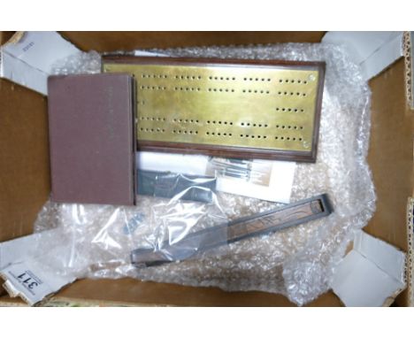 Leroy W Fairchild late 19th c ink fountain pen in original case: Complete with No. 7 nib. Together with brass &amp; wood crib