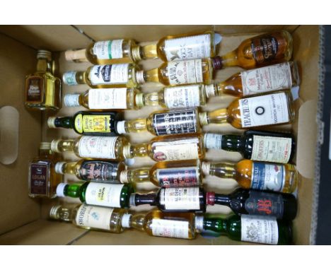 A collection of 5cl Scotch Whisky Miniatures to include: Logan, Old troon, Jamie, O/SIX, Durncan Mcgregor, Ushers, Crown Crea