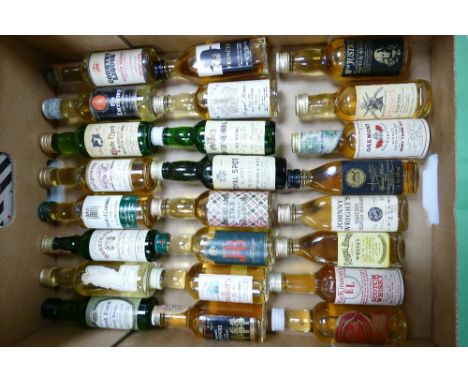 A collection of 5cl Scotch Whisky Miniatures to include: Grand Royal, Angels share, Dunsinane, Balgownie, White heart, Royal 