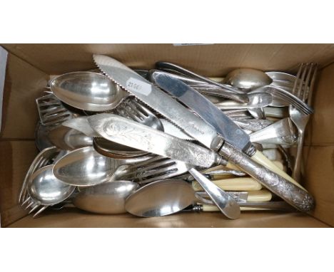 A collection of Silver plated vintage cutlery: 