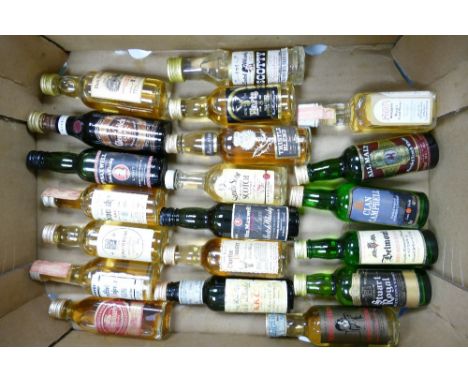 A collection of 5cl Scotch Whisky Miniatures to include: Glennmar, Scottish Majesty, Strathbeag, Scoresby, 12 pointer, K.K.C,