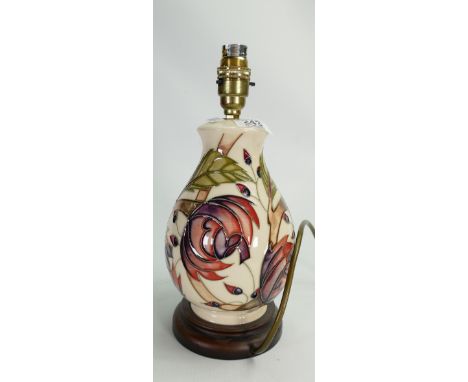 Moorcroft Pirouette Breeze Pattern Lamp Base: height 29cm