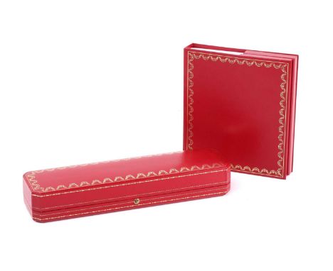 Cartier - an empty watch box and manual.