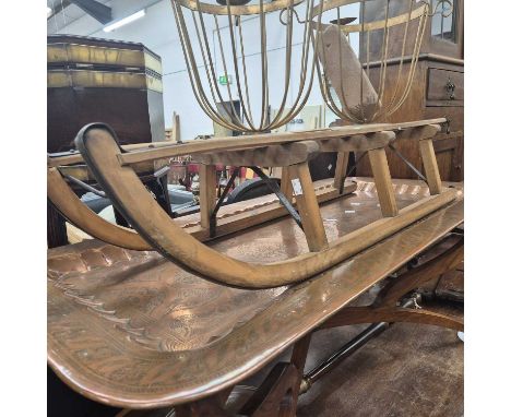 A child's wooden sledge